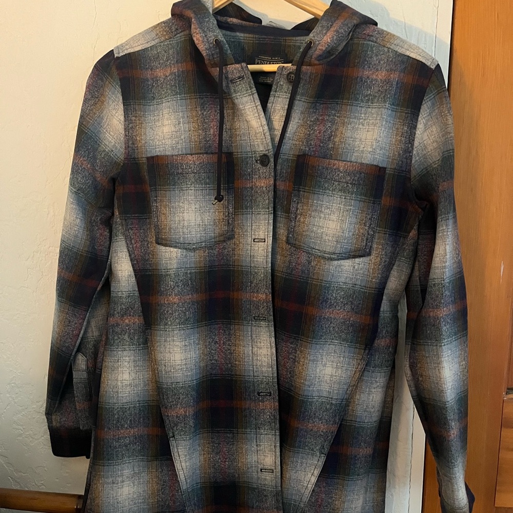 NWT - Pendleton Umatilla Wool Button Down Hoodie